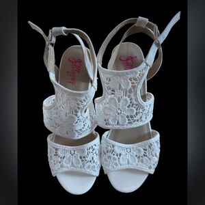 Jellypop Lisbon Lace Wedge Sandals